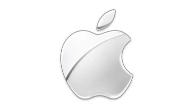 Logo Apple, couleur chrome