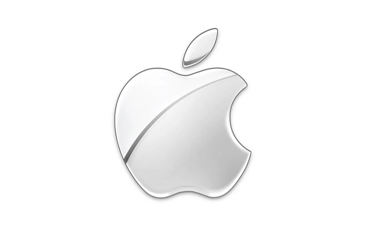 Logo Apple, couleur chrome