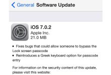 iOS 7.0.2 corrige un souci de sécurité avec l'écran de verrouillage