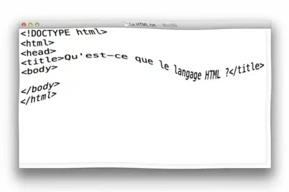 Qu'est-ce que le HTML ?