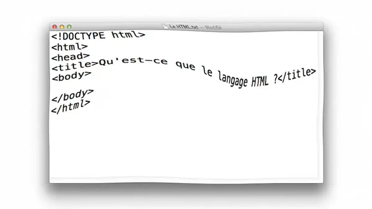 Qu'est-ce que le HTML ?