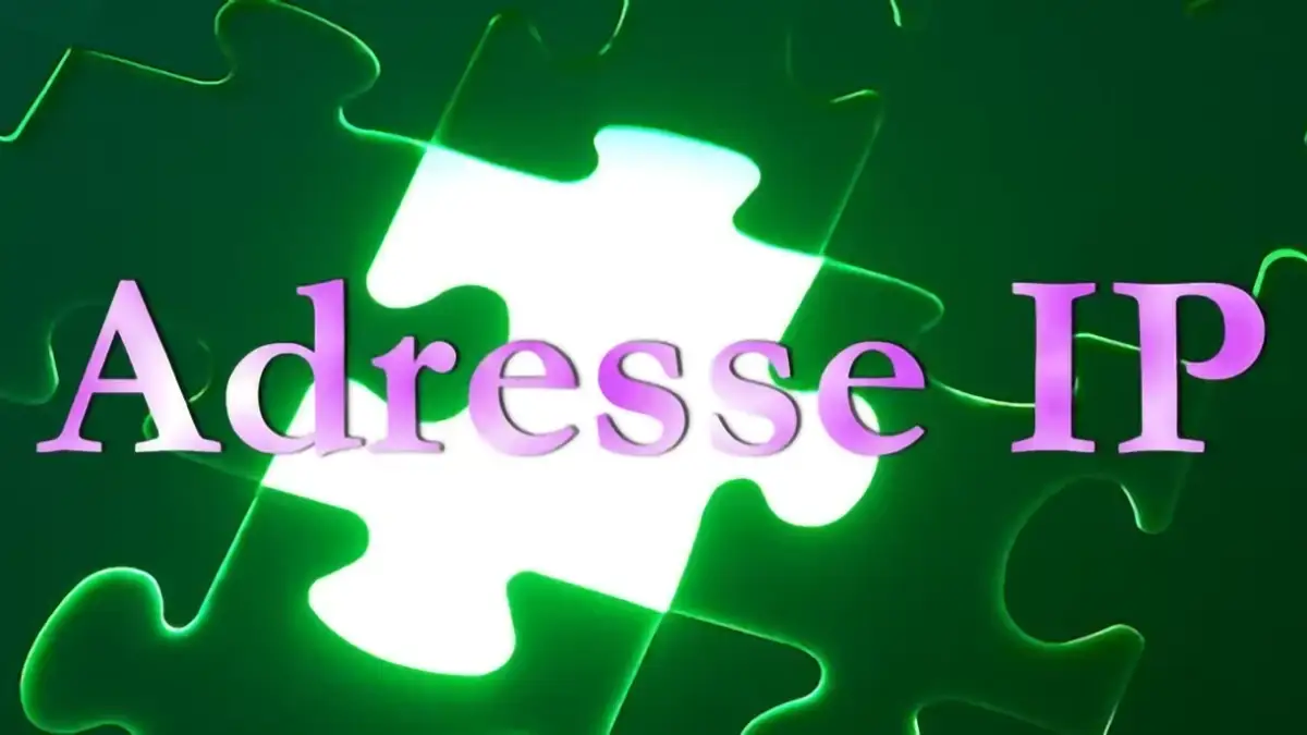 Illustration mettant en évidence le concept d'adresse IP avec un puzzle vert lumineux