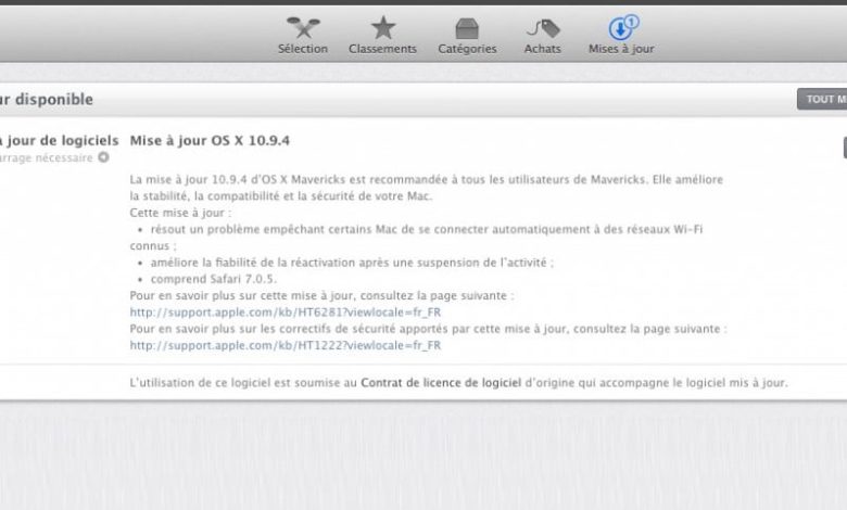 iOS et OS X Mavericks passent en versions 7.1.2 et 10.9.4