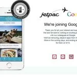 Jetpac se félicite sur son site de rejoindre Google.