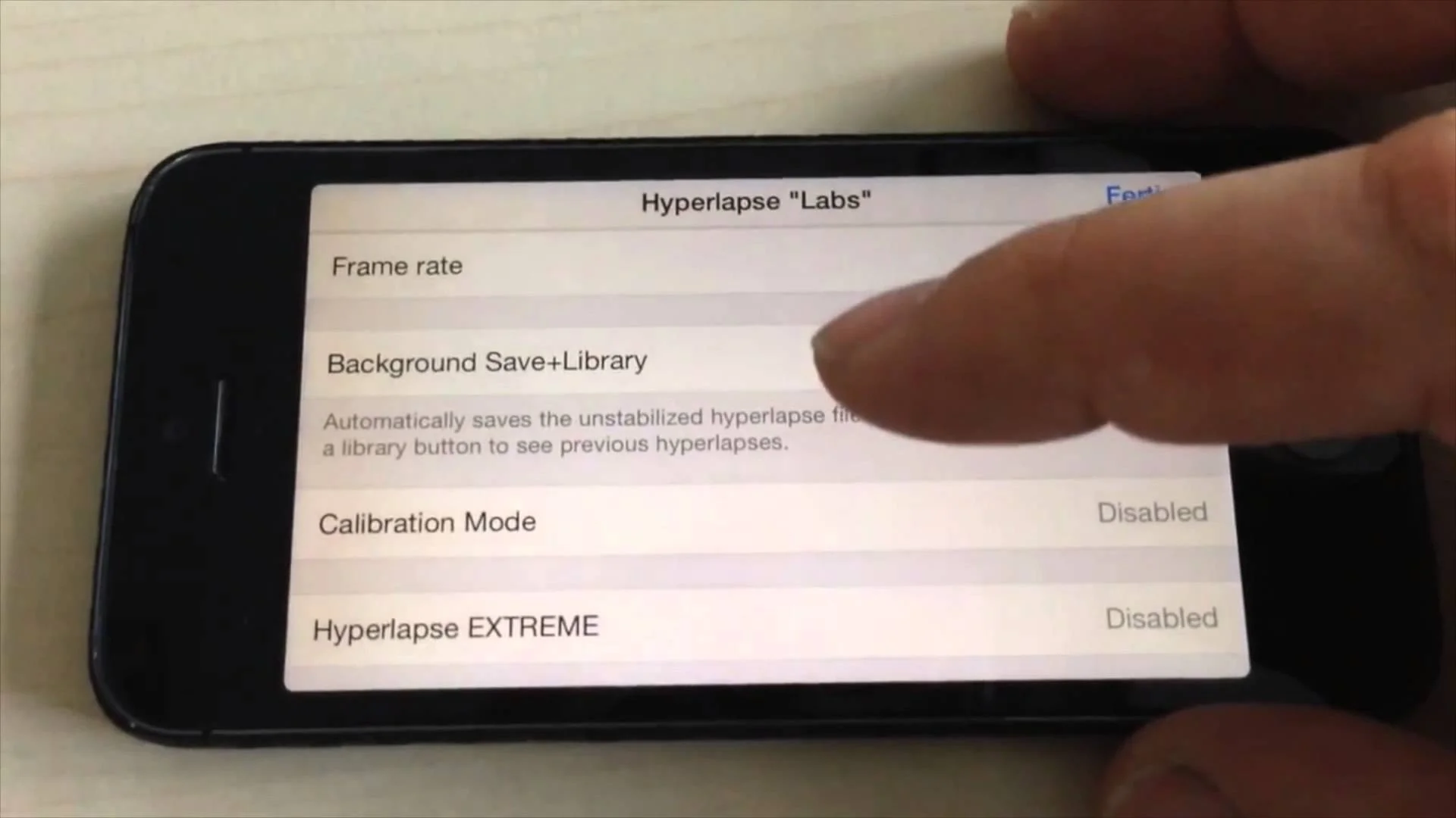 iOS : le truc pour débloquer le paramétrage de Hyperlapse