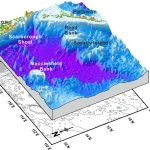 Les montagnes sous-marine de la mer de Chine.