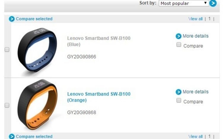 Lenovo : diffusion accidentelle des détails de son Smartband SW-B100 ?