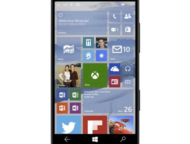 Windows 10 : une version bêta pour smartphones
