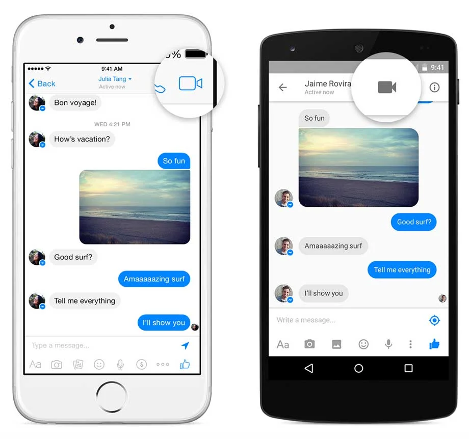 Facebook ajoute des appels vidéo à sa messagerie mobile