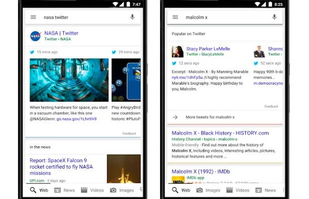 Les tweets réapparaissent dans le moteur de recherche de Google