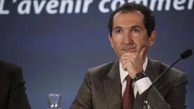 Patrick Drahi lors d'une conférence de presse à Paris, en avril 2014.