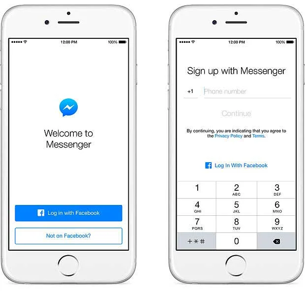 Pas besoin de compte Facebook pour utiliser Messenger