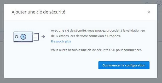 De la sécurité par clé USB en plus pour Dropbox