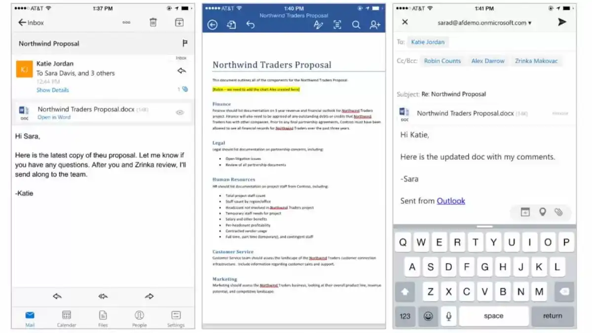 iOS : Microsoft renforce les liens entre Outlook et Office