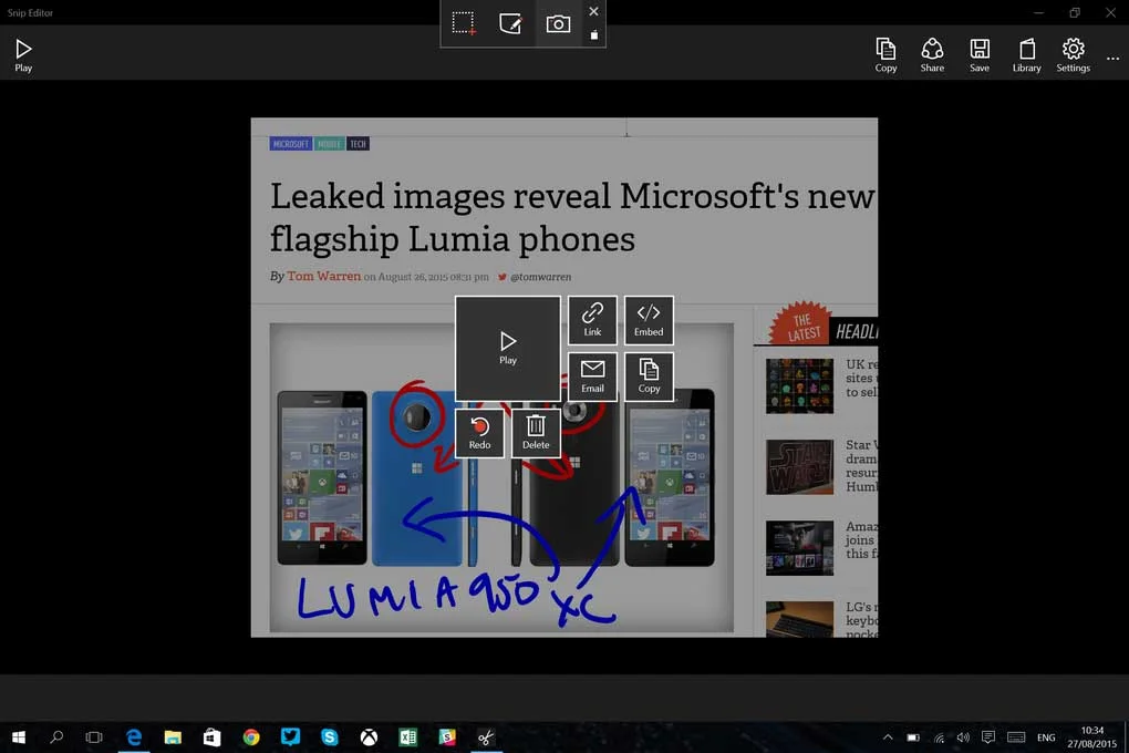 Snip : Microsoft lance un outil pour réaliser des captures d'écran enrichies