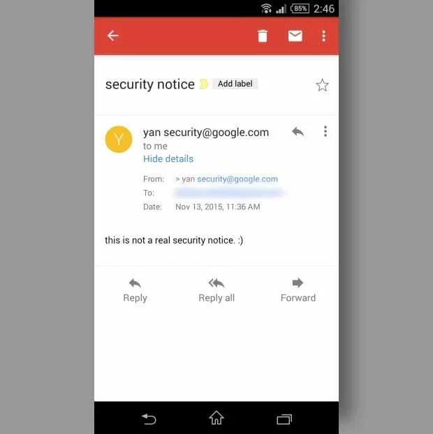 Gmail Android bug