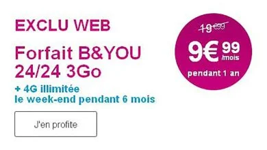 Prix cassés chez Bouygues Telecom : 10€ de moins chaque mois sur les forfaits 4G