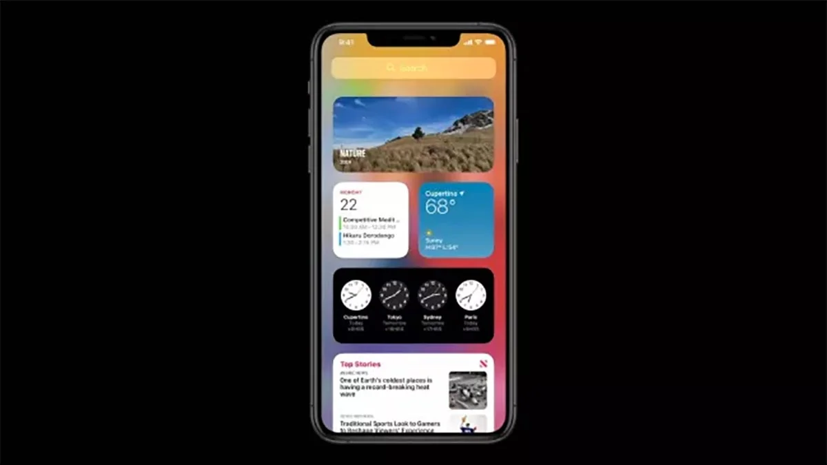 Les widgets de iOS 14