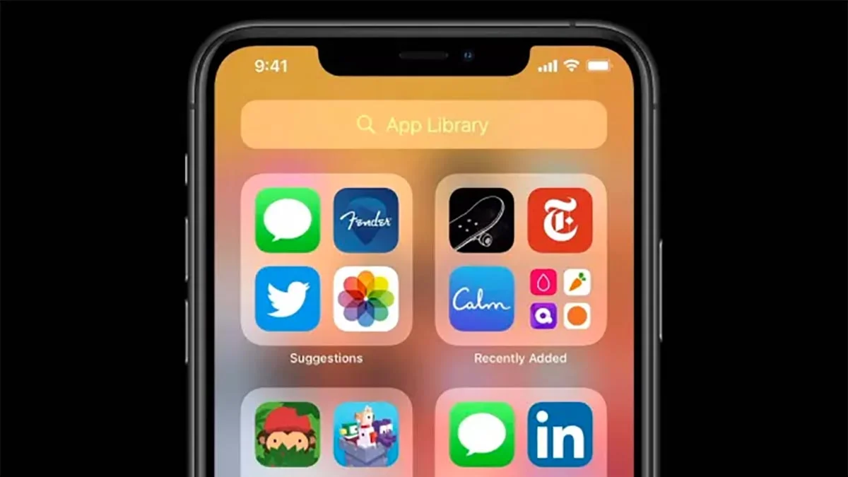 La bibliothèque des applications dans l'iOS 14