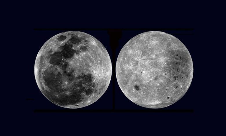 Image des deux faces de la Lune : à gauche celle qui est visible depuis la Terre ; à droite celle qui est cachée à nos yeux - NASA