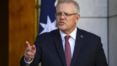 Le Premier ministre australien Scott Morrison lors d'une conférence de presse à Canberra, Australie, le 18 juin 2020.