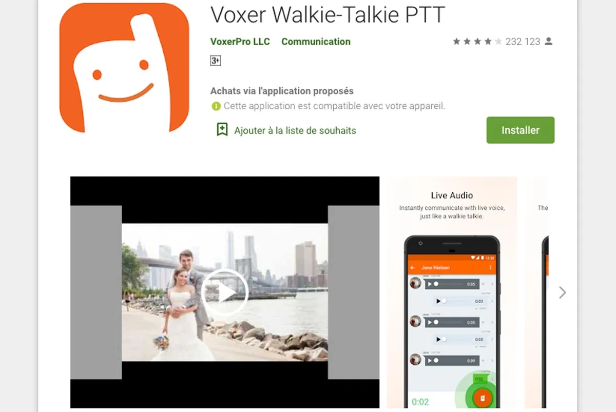 Voxer Walkie-Talkie PTT est disponible pour iOS et Android.