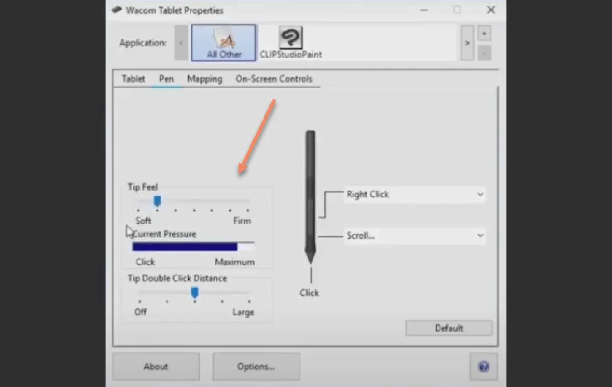 Clip Studio Paint EX : Adjusting Pen Sensitivity