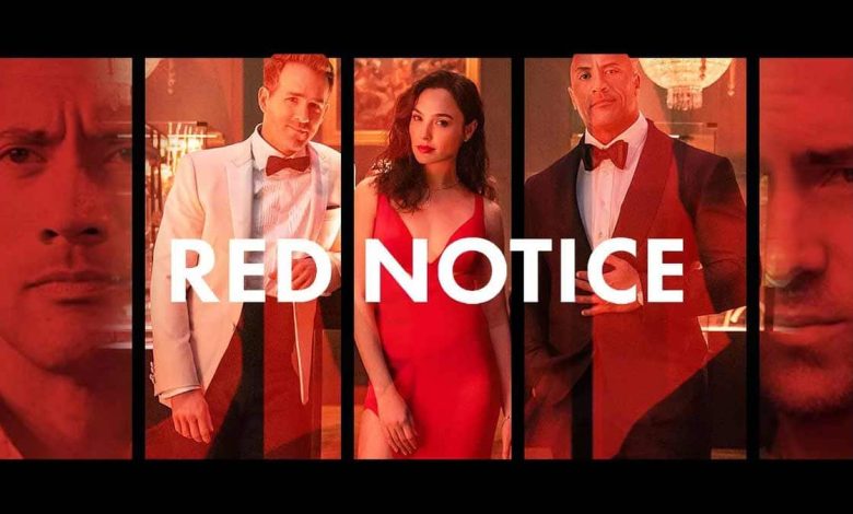 Le film Red Notice sur Netflix.