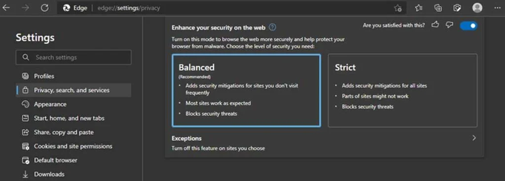 Qu'est-ce que le mode Super Duper Secure (SDSM) de Microsoft Edge ?