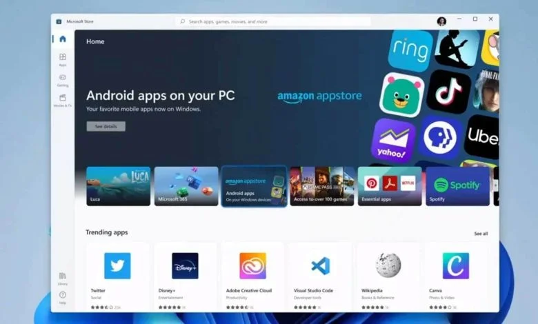 Applications Android sur Windows 11