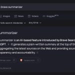 Révolutionnez votre expérience de recherche avec l'outil Summarizer de Brave