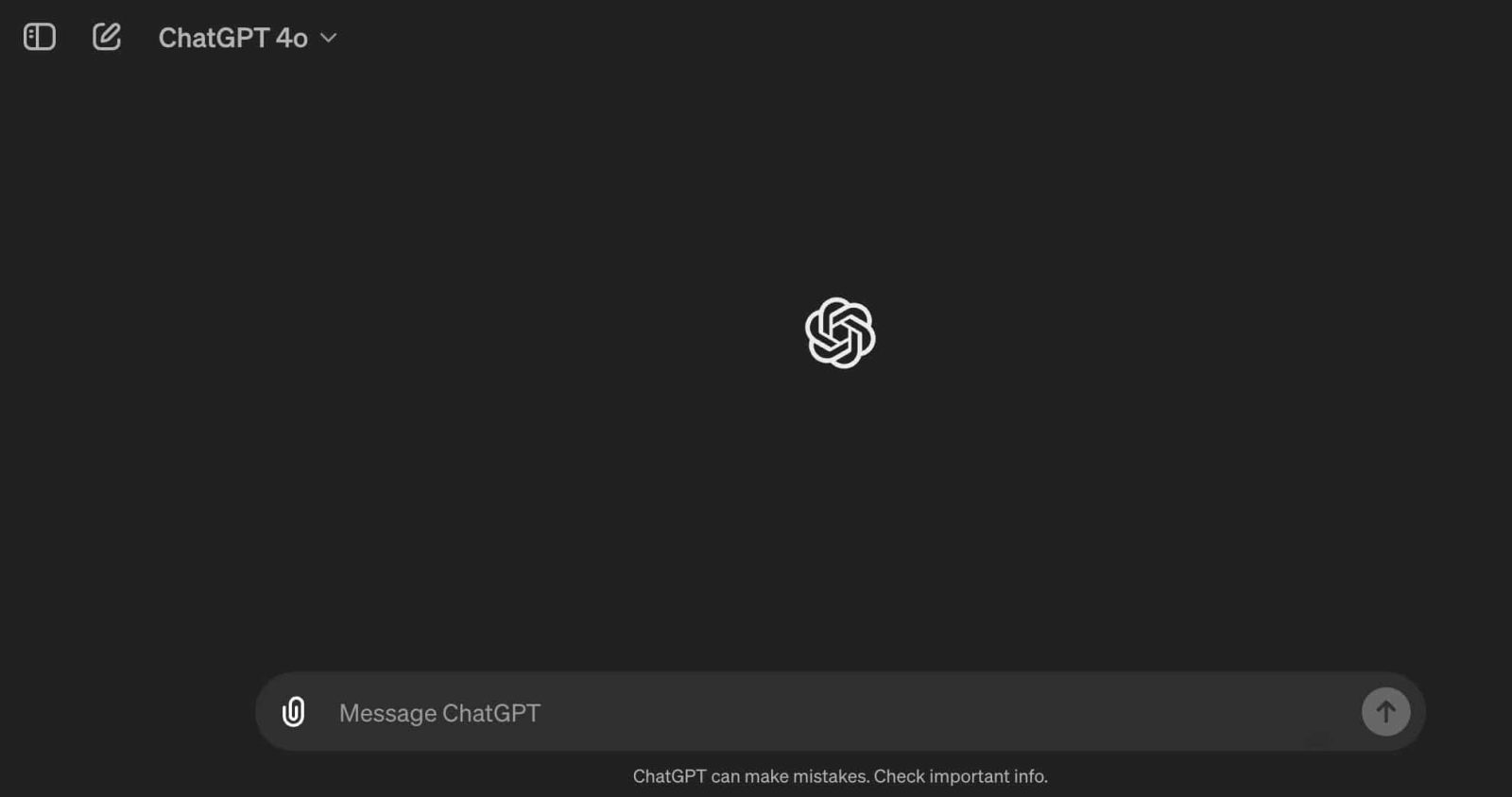 Capture d'écran de l'interface de ChatGPT