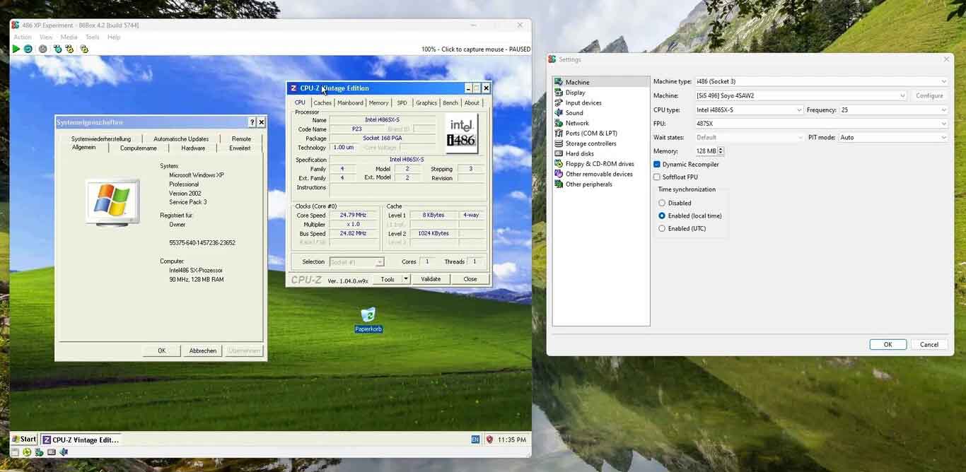 Le retour de Windows XP sur un processeur des années 90