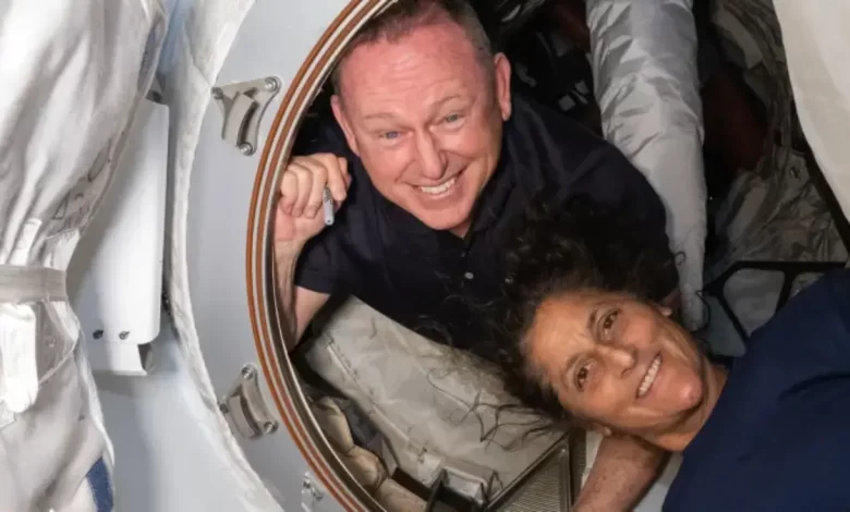 Astronautes NASA Butch Wilmore et Suni Williams à bord de l'ISS