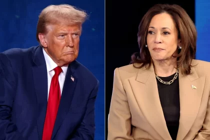 Portraits de Donald Trump et Kamala Harris, candidats à l'élection présidentielle américaine de 2024