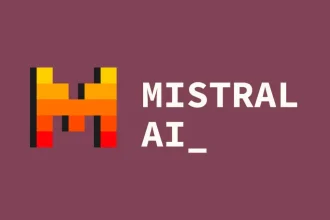 Logo de Mistral AI : entreprise française d'intelligence artificielle.