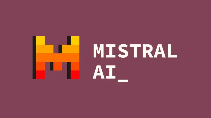 Logo de Mistral AI : entreprise française d'intelligence artificielle.