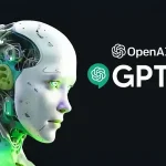 Robot humanoïde de profil devant le logo OpenAI et la mention GPT-5, illustration de l'IA.