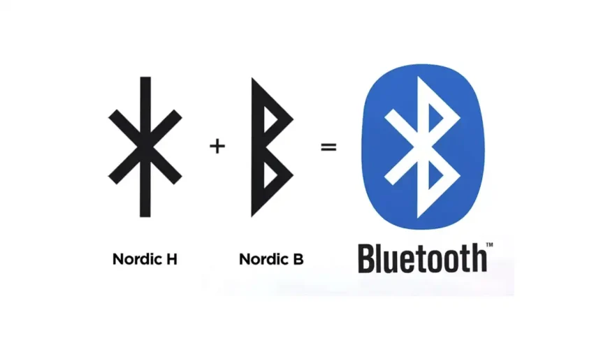 Combinaison des runes nordiques H et B formant le logo Bluetooth moderne