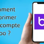 Main tenant un smartphone affichant le logo Badoo, avec texte « Comment supprimer son compte Badoo »